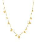 Gold Vermeil Ania Haie Geometry Mixed Discs Necklace