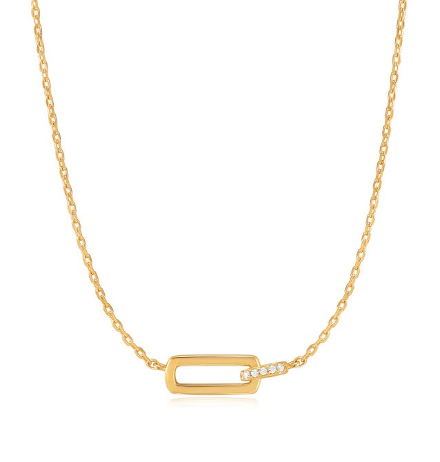 Gold Vermeil Ania Haie Glam Interlock Necklace