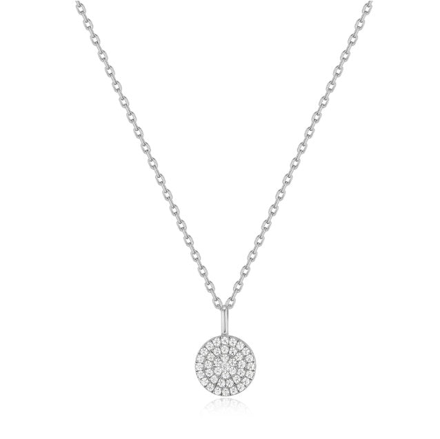Sterling Silver Ania Haie Glam Disc Pendant Necklace