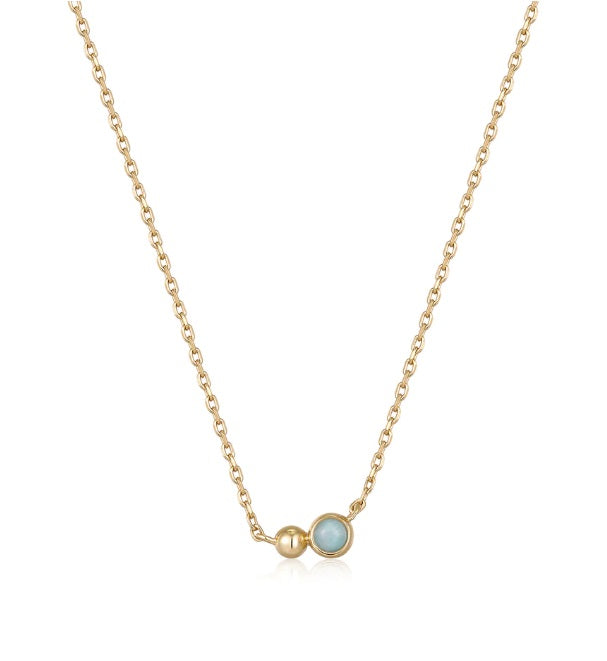 Gold Vermeil Ania Haie Orb Amazonite Pendant Necklace