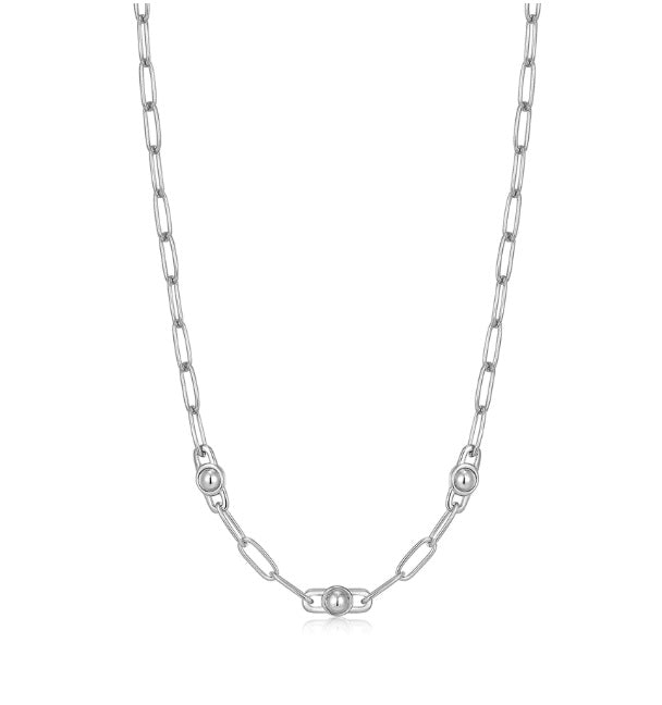 Sterling Silver Ania Haie Orb Link Chunky Chain Necklace