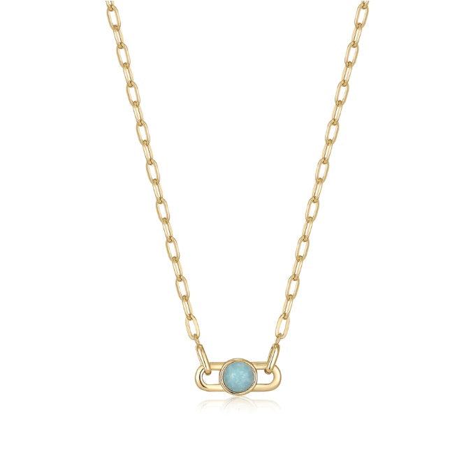 Gold Vermeil Ania Haie Orb Amazonite Link Necklace