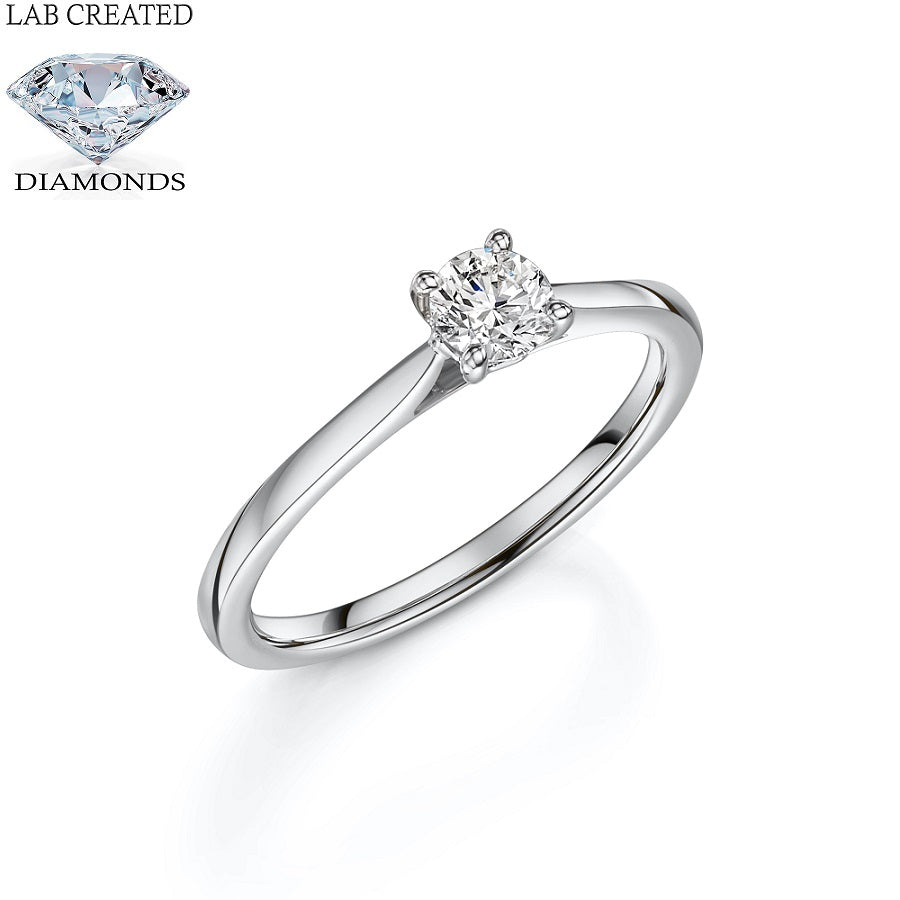 Platinum 0.50ct Lab Grown Diamond Solitaire Ring