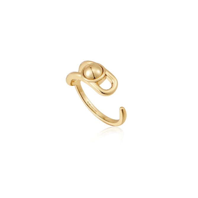Gold Vermeil Ania Haie Orb Claw Adjustable Ring