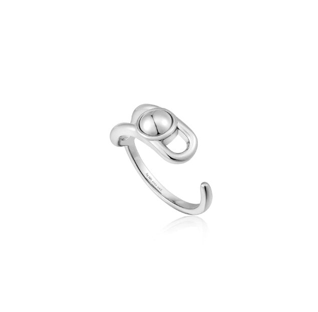 Sterling Silver Ania Haie Orb Claw Adjustable Ring
