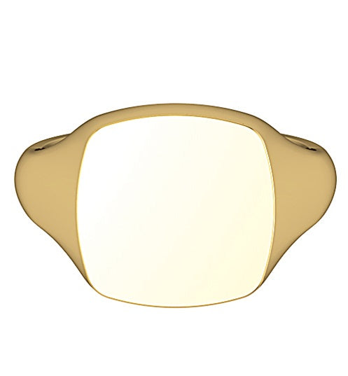 9ct Yellow Gold Large Cushion Shape Signet Ring