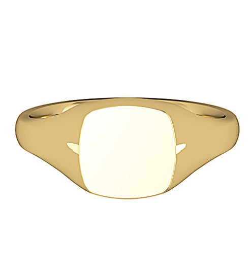 9ct Yellow Gold Small Cushion Shape Signet Ring