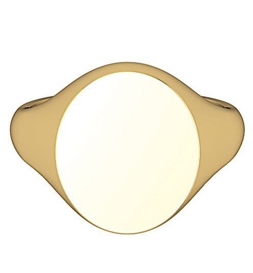 9ct Yellow Gold Large Oval Shape Signet Ring