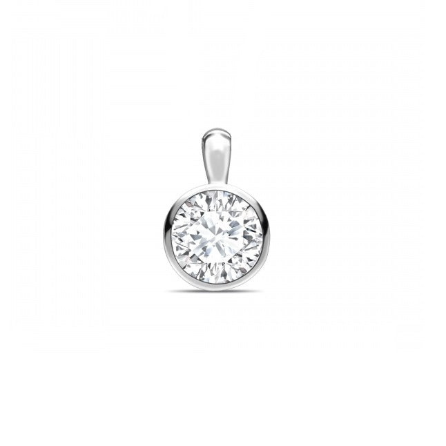 18ct White Gold 0.32ct Rub Set Diamond Necklace