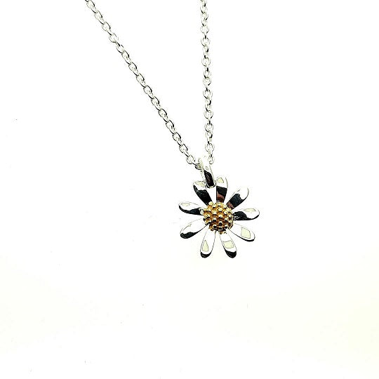 Sterling Silver 11mm Daisy Necklace